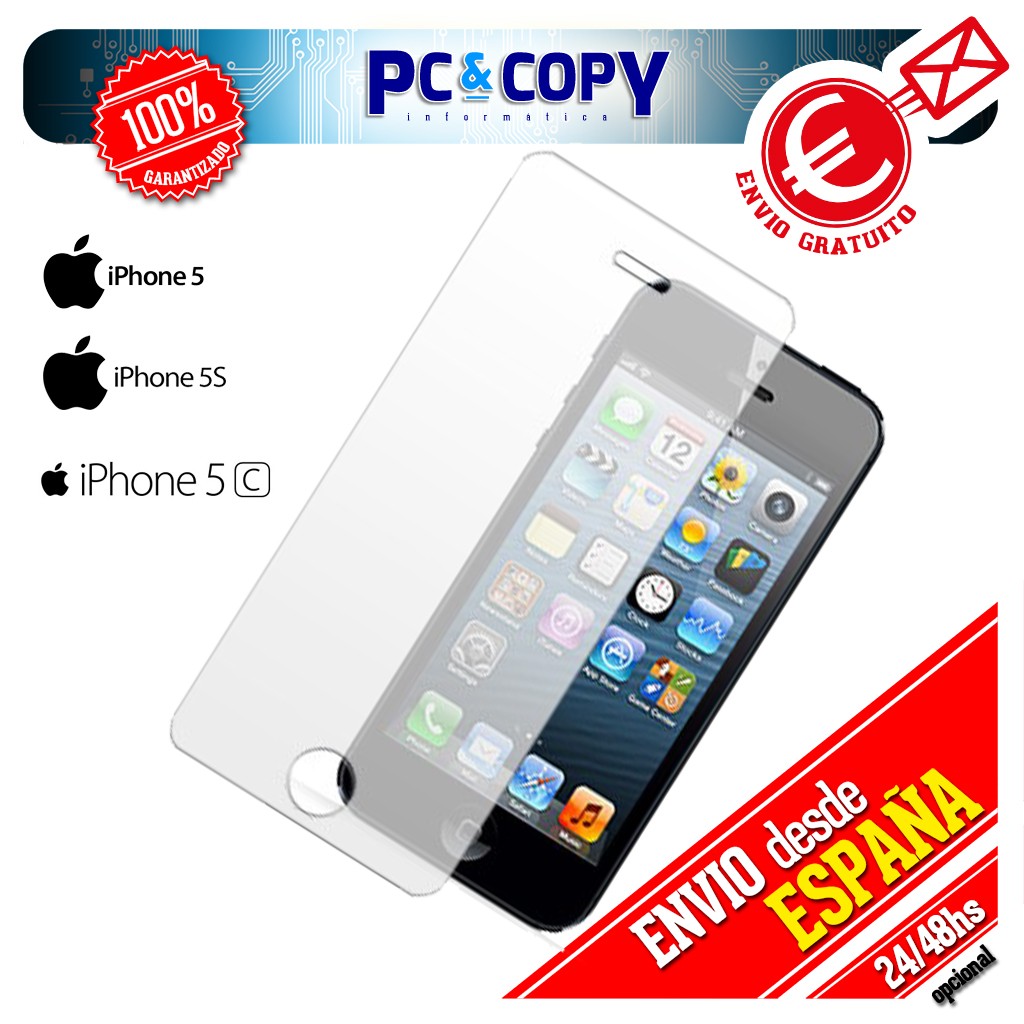 Cristal templado protector pantalla iphone 5 5S 5C SE alta calidad Premium - Pcycopy