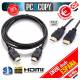 Cable HDMI high speed Full HD 1920*1080p 10.2Gbps TMDS core 1.5m TV XBOX PS3 PS4