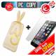 Funda TPU flexible transparente para iphone 6 plus Bunny orejas conejo colores