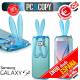 Funda gel TPU flexible transparente para Galaxy S6. Bunny orejas conejo colores