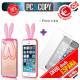 Funda gel TPU flexible transparente para iphone 4 4S. Bunny orejas conejo colores