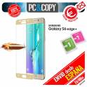 Cristal templado curvo dorado pantalla Samsung Galaxy S6 edge 9H 3D SM-G925F A++