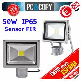 Foco Reflector LED 50W PIR sensor IP65 Impermeable con sensor de movimiento