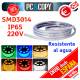 Tiras de LED 220V IP65 Impermeable Luces Cinta Flexible SMD3014 14.4W por metro