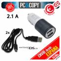 Cargador dual Nintendo Ds-lite + 2 cables nintendo DS Lite al mechero coche 12v