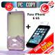 Bumper funda gel TPU flexible transparente con cristal templado para iPhone 6/6S Hello Kitty colores
