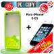 Bumper funda gel TPU flexible transparente con cristal templado para iPhone 6/6S Hello Kitty colores