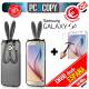 Funda gel TPU flexible transparente para Galaxy S6. Bunny orejas conejo colores