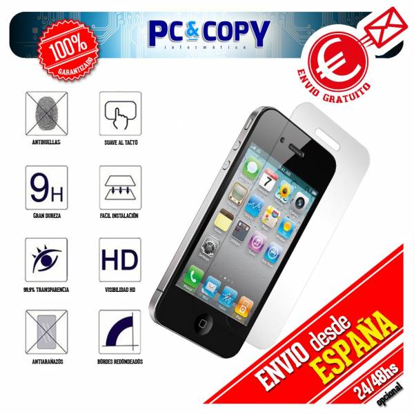 Pack 2 Cristal templado protector pantalla iphone 4S alta calidad Premium - Pcycopy