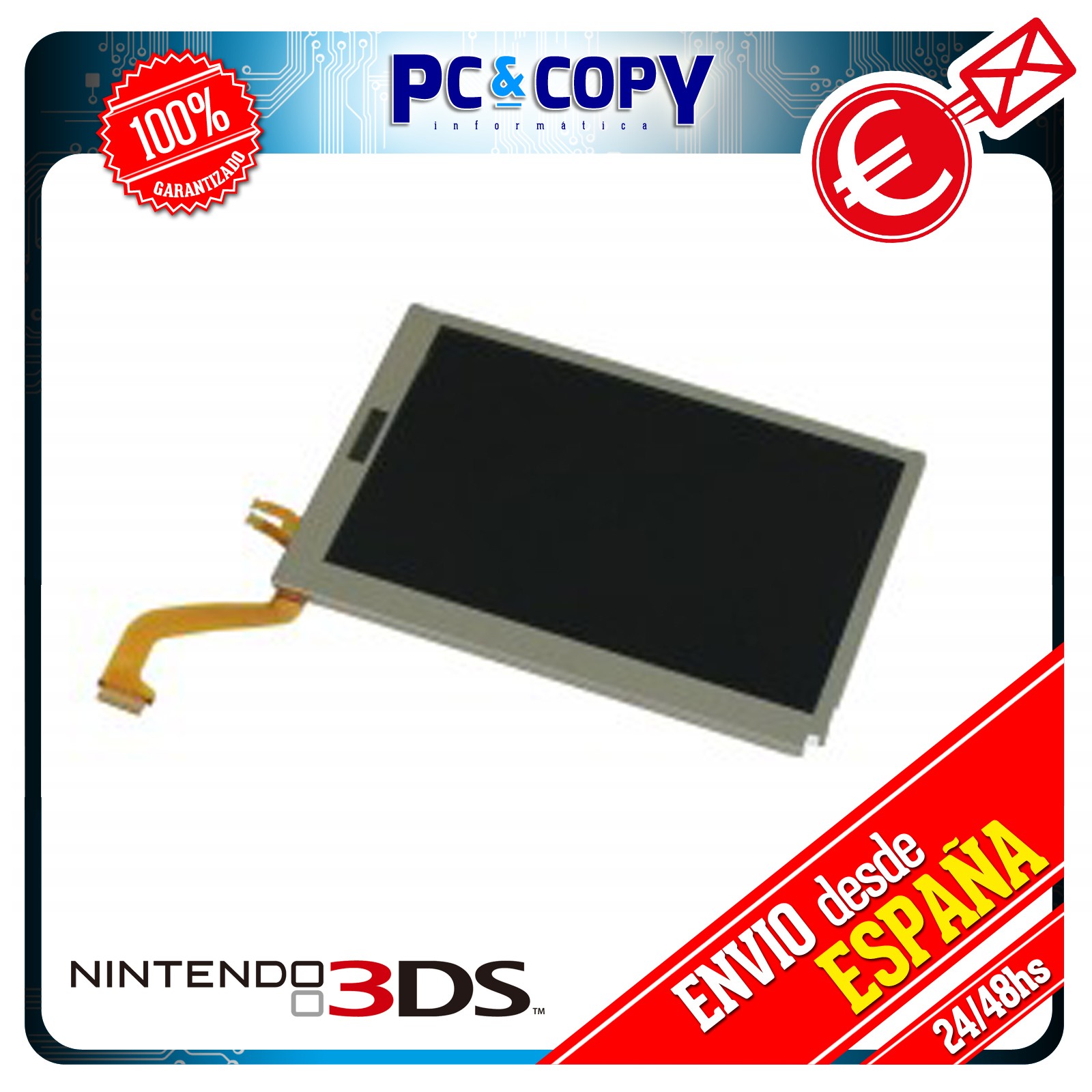 PANTALLA LCD NINTENDO 3DS SUPERIOR TOP DS NDS N3DS DISPLAY REPARACION CAMBIO - Pcycopy